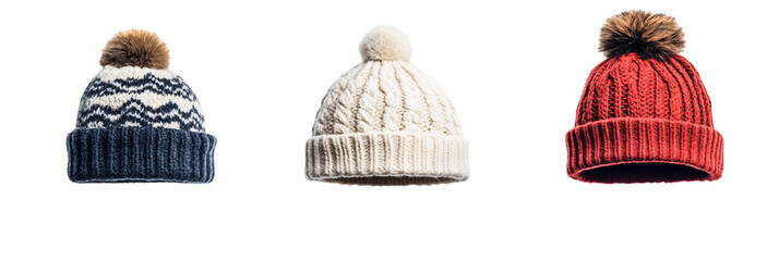 warm winter hat, cutout isolated on transparent png background