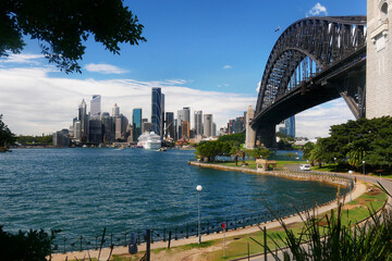 Sydney City, Australia. Sydney harbour and the Sydney Harbour bridge. 