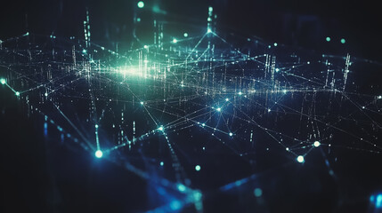 Smart digital Innovation city Business skyscrapers in the Financial District with connection network reciprocity over the cityscape. of future smart wireless digital city and social media networking

