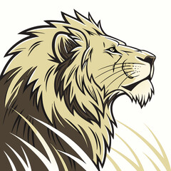 lion head vector