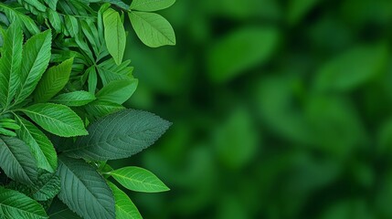 Ecological leaves background with text space. Concept of a healthy and balanced environment.