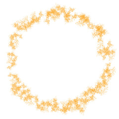 Snowflake Gold Circle Graphic Illustration