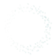 Silver Snowflake Decorative Circle Illustration