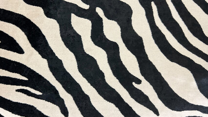 Zebra pattern textile close-up, perfect for bold interior design accents or fashion accessories, ideal for projects requiring a touch of the wild