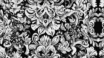 Bohemian inspired black and white backdrop design