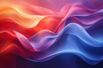 Captivating digital art with vibrant abstract wave-like shapes