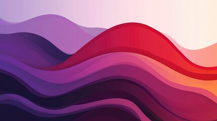 Abstract background featuring a flowing wave of liquid shades in purple red and magenta Fluid 2D cartoon illustration suitable for business presentations