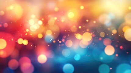 Abstract background art featuring a blurred panorama with a distribution of light and vibrant colors