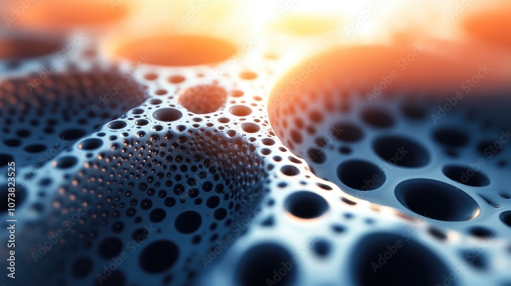 Poster abstract background featuring an intricate 3d web design with spherical elements