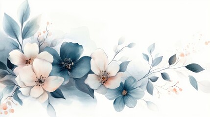 Hand painted watercolor floral arrangement