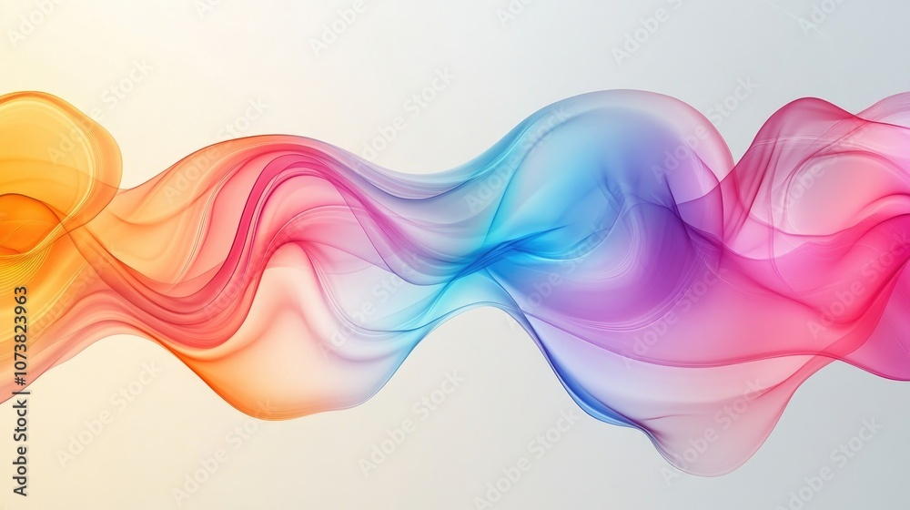 Wall mural abstract background featuring a flowing liquid color wave ideal for trendy design applications
