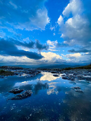 Dramatic vertical panoramic landscape