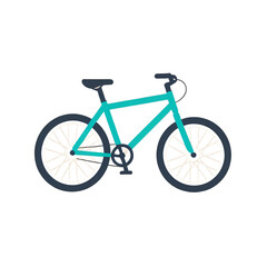 simple cartoon bicycle for design vector illustration transparent background isolated