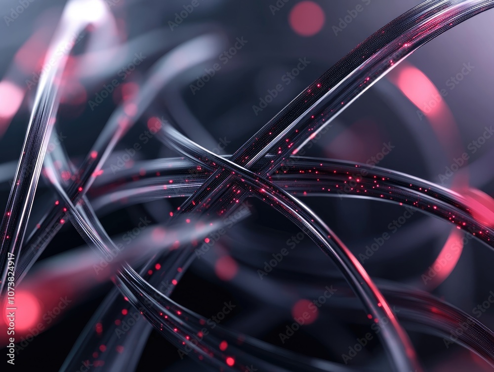 Canvas Prints stunning abstract wires against a dark backdrop showcasing a modern technological theme a design ele