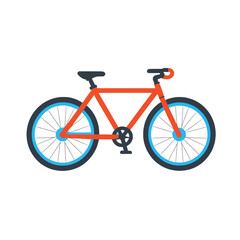 Fototapeta premium simple cartoon bicycle for design vector illustration transparent background isolated