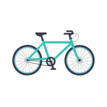 simple cartoon bicycle for design vector illustration transparent background isolated