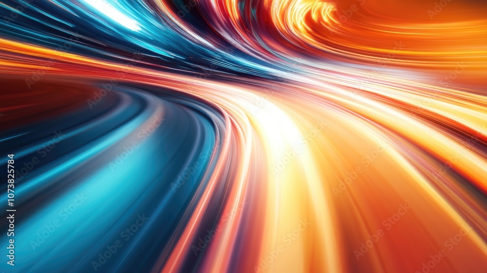 Poster abstract high speed motion backdrop with a dynamic blur effect suitable for technology related websi