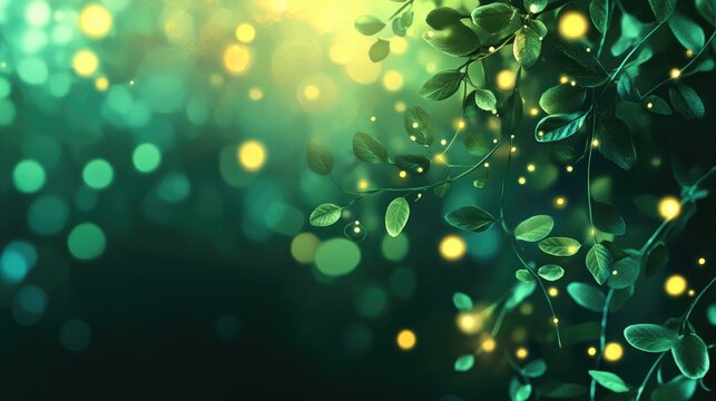 Abstract green themed background