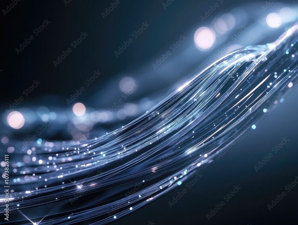 Fototapete stunning abstract wires against a dark backdrop showcasing a modern technological theme a design ele