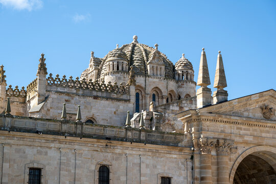 Zamora, Spain - April 17, 2024: Zamora Cathedral