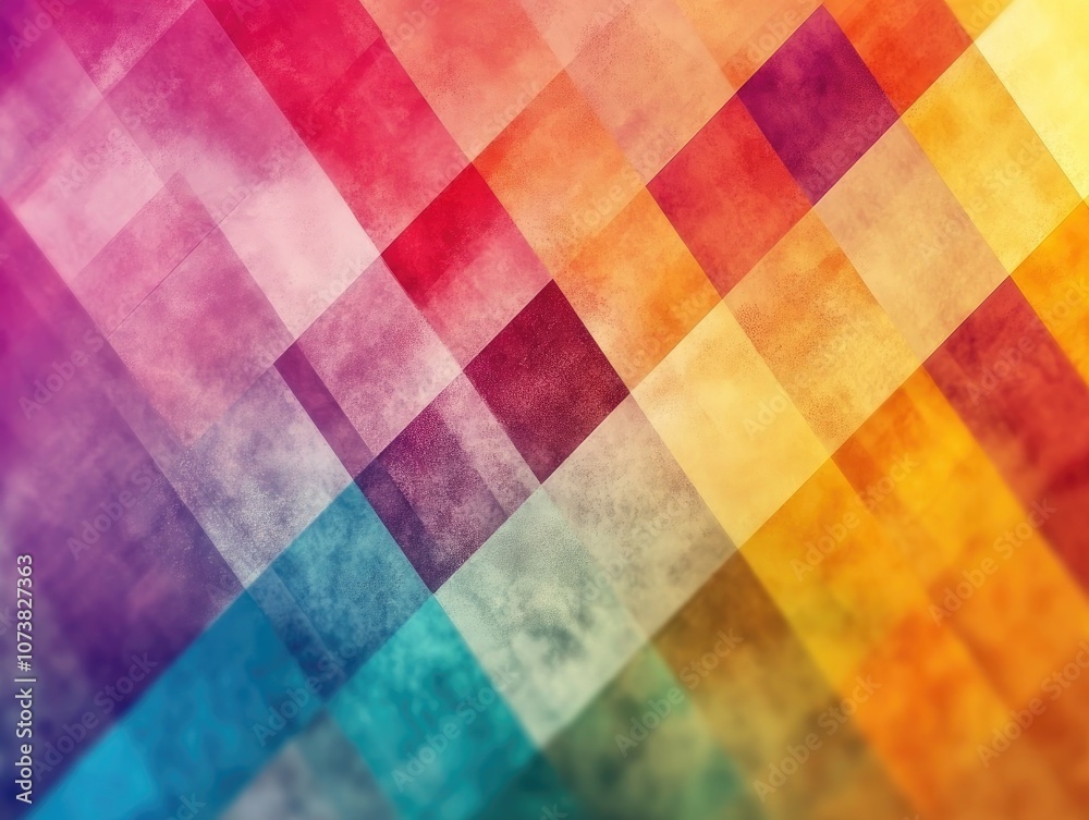 Poster vibrant abstract geometric texture with a colorful blurred backdrop featuring a gradient design idea