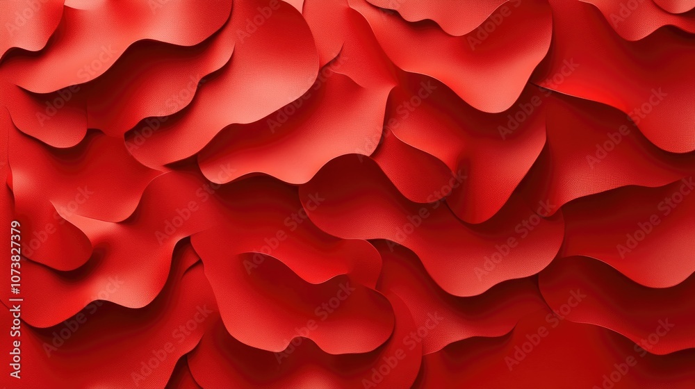 Poster unique red backdrop featuring unconventional header web design pattern
