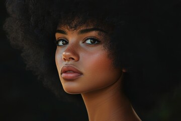 Young Woman With Afro Hair