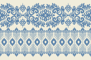 Motifs Ikat floral paisley embroidery floral.ikat ethnic oriental pattern traditional.Saree sarong Ikat embroidery style abstract embroidery design for texture, fabric, clothing, wrapping, decoration