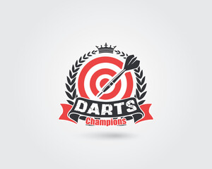 Modern Creative & Unique Free Vector Darts Sports Logo Design