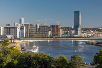 Modern buildings in Belgrade Waterfront change panorama of serbian capitol city