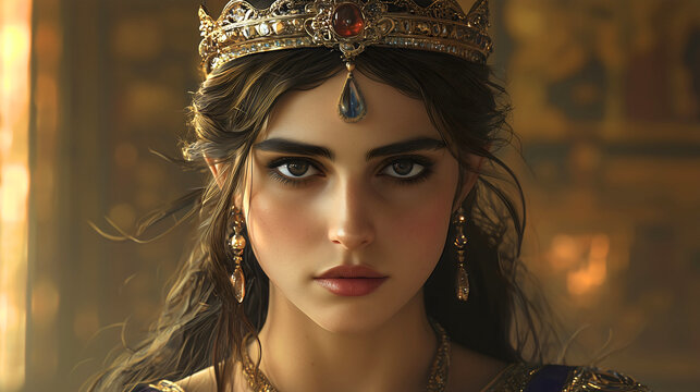 Queen Esther from the Bible was a Jewish queen of Persia, married to King Xerxes. She is known for her bravery and faith, and for saving the Jewish people.