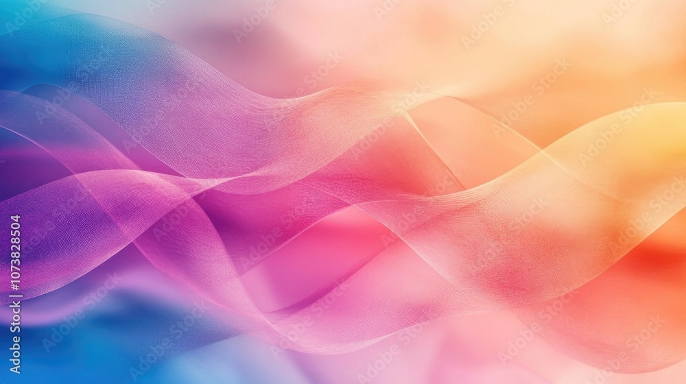 Poster colorful abstract geometric texture featuring a blurred background and gradient design with wave ill