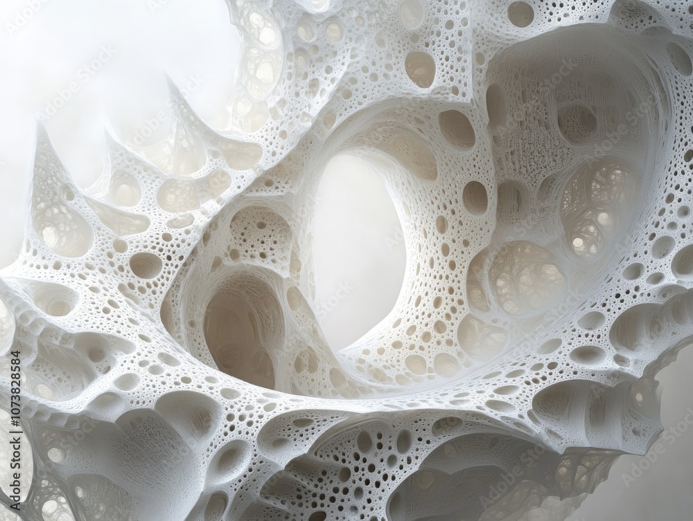 Aufkleber abstract forms created from intricate fractal patterns