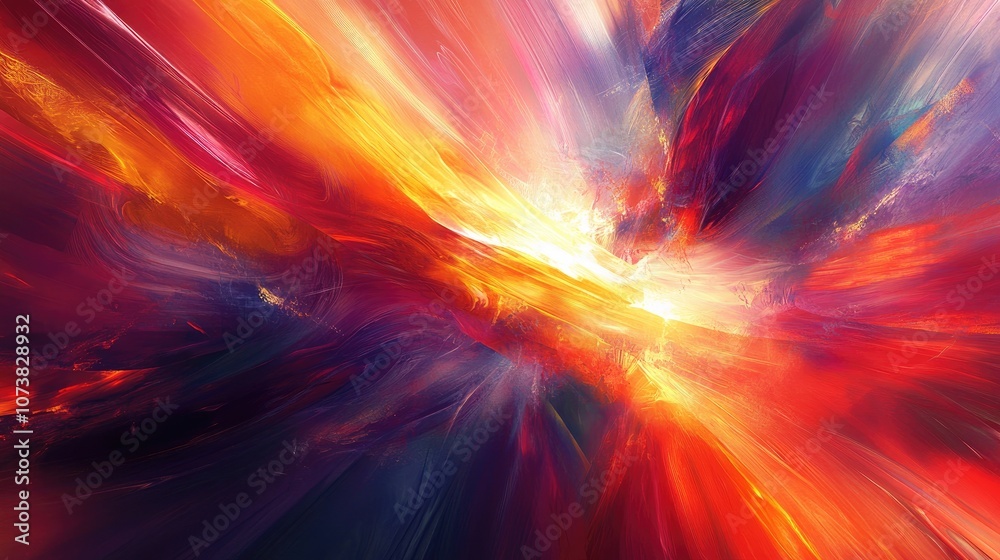 Poster abstract background with vibrant colors and dynamic shapes creating a visual interplay of light and 
