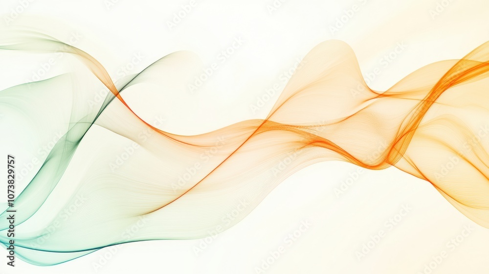 Poster Soft pastel waves gracefully intertwine, creating a calming backdrop that inspires tranquility and a sense of harmony. Generative AI