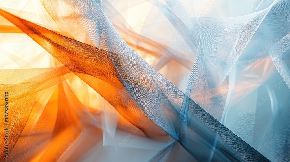 Poster abstract background featuring dynamic 3d lines in a captivating fractal sci fi design