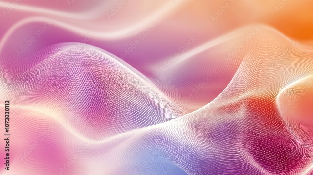 Poster Abstract geometric texture with trendy blurred background featuring a gradient pattern and wave design suitable for graphics presentations posters or layout concepts