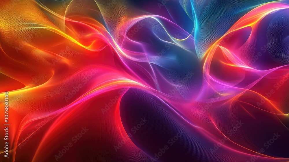 Canvas Prints abstract colored lines created with light a resource for designers features 3d illustration or rende