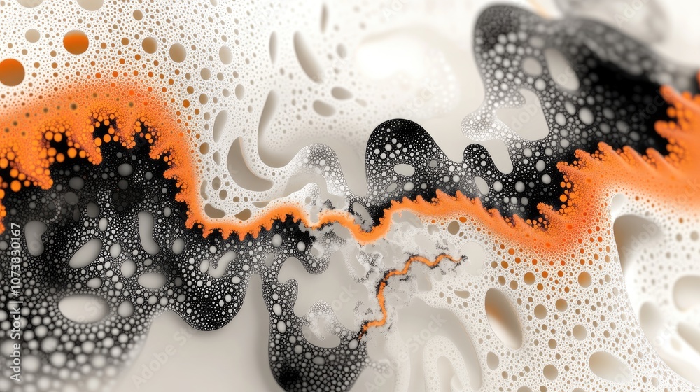 Aufkleber an abstract fractal design created by computer generation showcasing a never ending pattern that exh