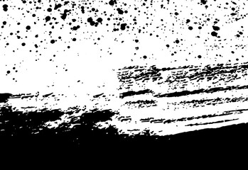 Fototapeta premium Black paints on a white background texture