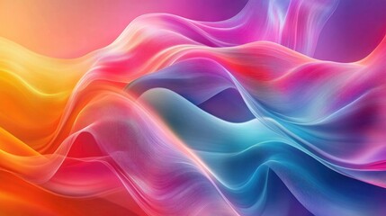 Obraz premium Vibrant abstract banner featuring flowing color waves suitable for use in flyers or as a background for websites