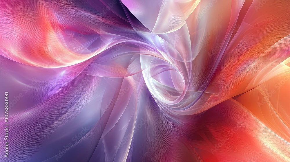 Poster digital abstract fractal art created through computer generation suitable for use as a design elemen
