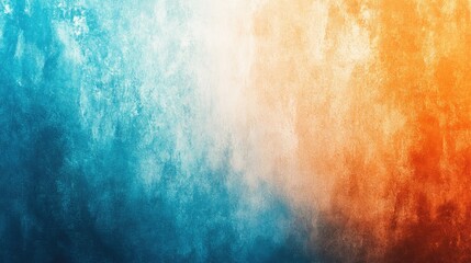 Fototapeta premium Vibrant abstract background featuring an orange and blue grainy texture with a vertical gradient noise effect