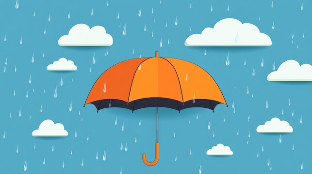 Umbrella shielding from rain illustrating protection and the concept of risk management in adverse weather conditions
