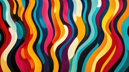 Abstract curvilinear pattern of stripes