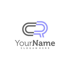 Modern letter CR logo design vector. Creative CR logo concepts template