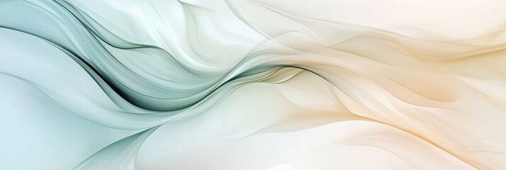 Obraz premium Soft pastel lines and waves create an abstract background that conveys a sense of peace and harmony throughout the composition. Generative AI