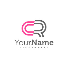 Modern letter CR logo design vector. Creative CR logo concepts template