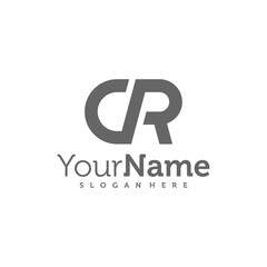 Modern letter CR logo design vector. Creative CR logo concepts template