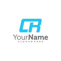 Modern letter CR logo design vector. Creative CR logo concepts template